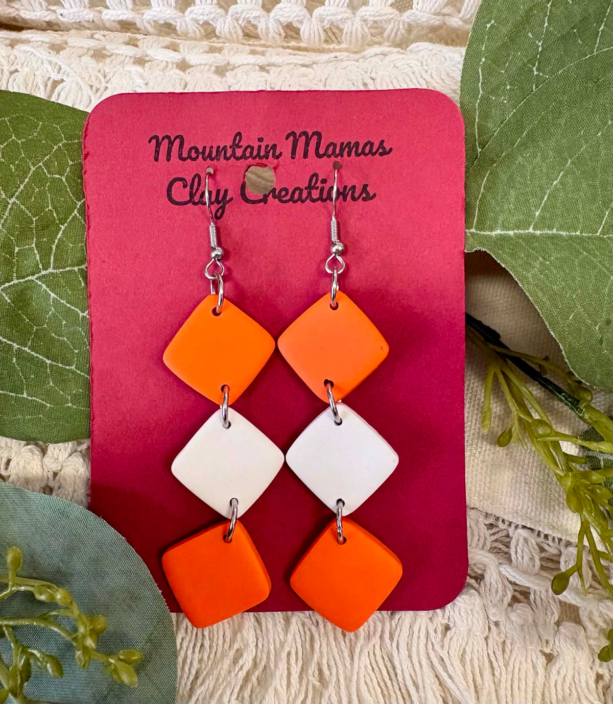 School Spirit Diamond Dangle Earring
