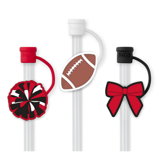 SWIG WE'VE GOT SPIRIT BLACK + RED Straw Topper Set(PREORDER)