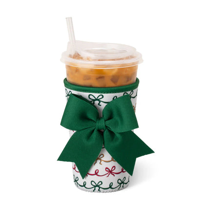 Christmas Bows Iced Cup Coolie