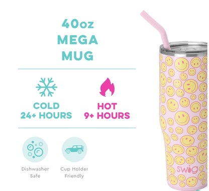 Oh Happy day 40 Oz SWIG tumbler