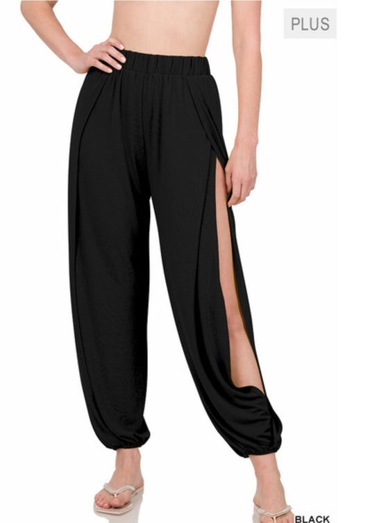 PLUS SPLIT SIDE PANTS