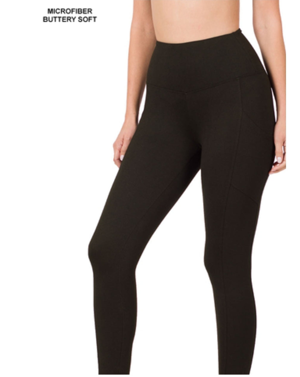 Wide Waistband Buttersoft Leggings with pockets