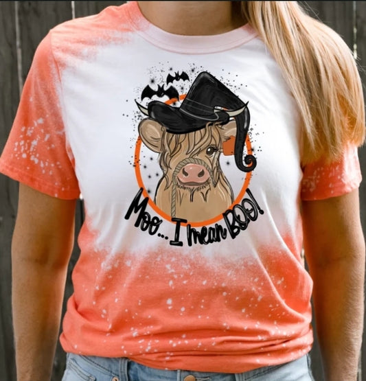 MOO I mean BOO! Bleached Tee