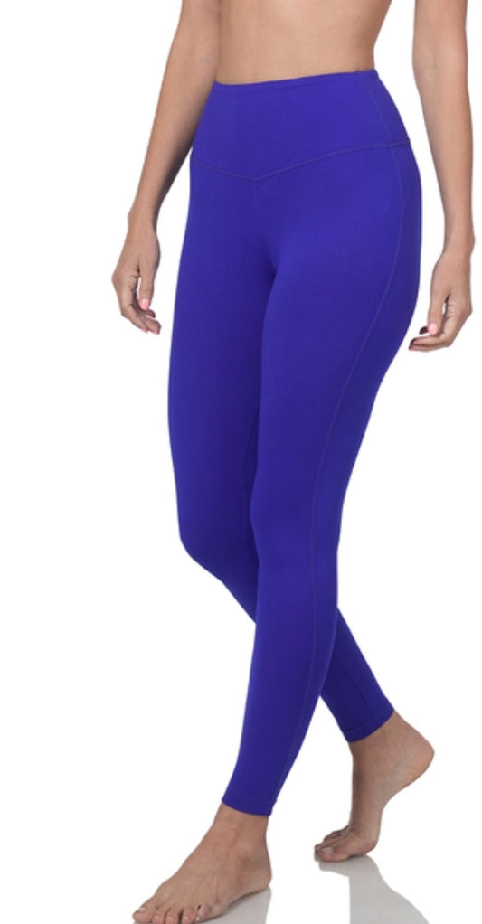 Brushed Microfiber Leggings, High Waisted