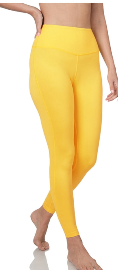 Brushed Microfiber Leggings, High Waisted
