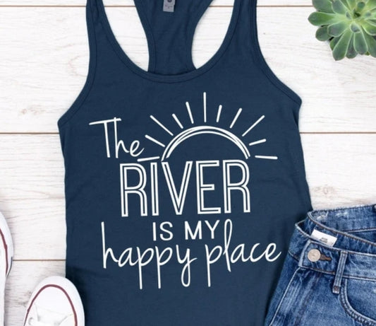 The RIVER is my happy place tee (preorder)