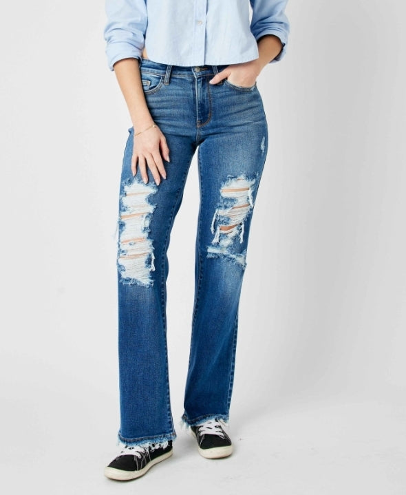 Judy Blue Mid Rise Dad Jeans