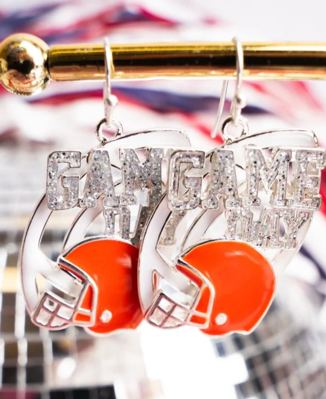 Game Day crystal earrings