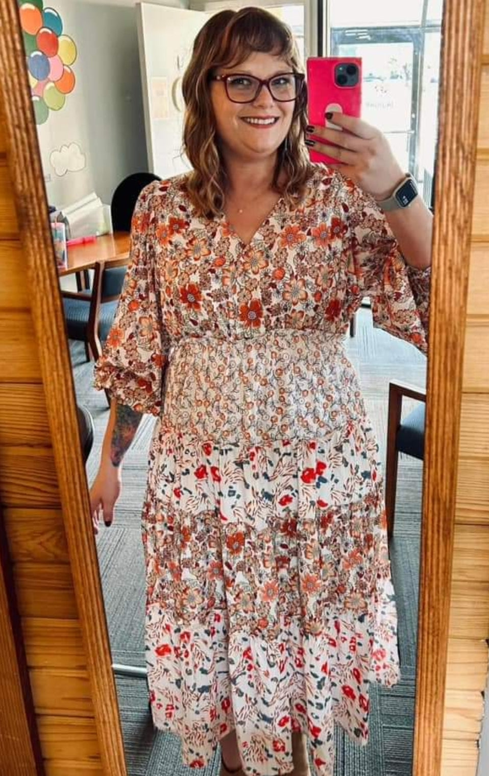 Fall Floral Dress