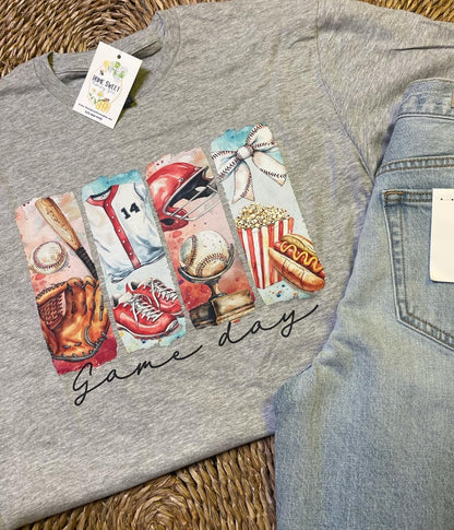 Retro Baseball Game Day Tee