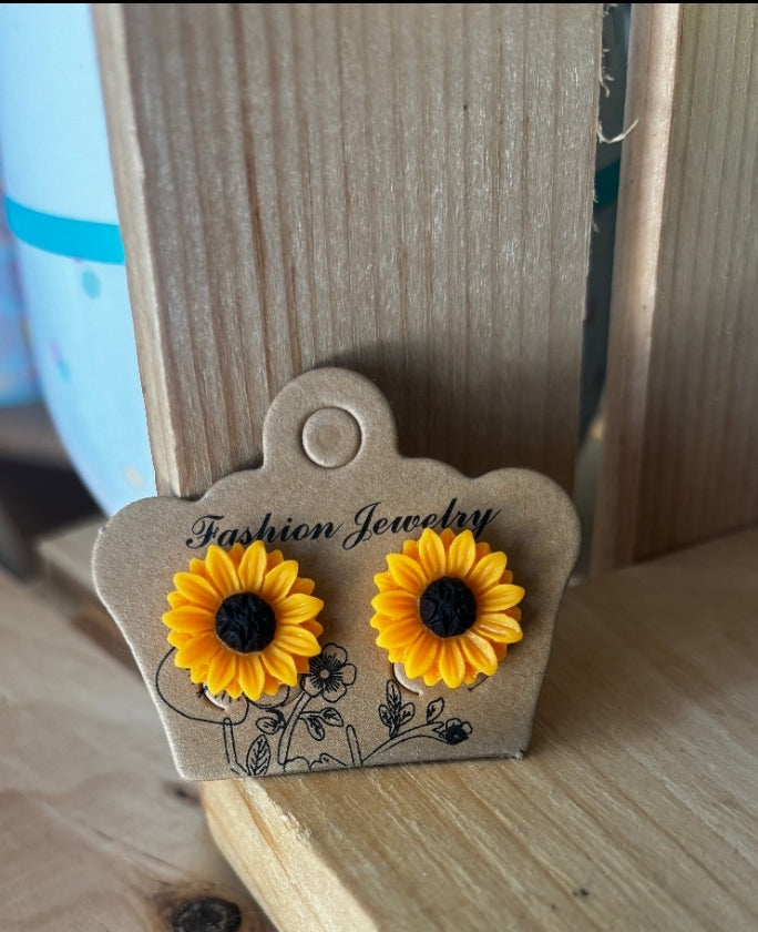 Sunflower Stud Earrings