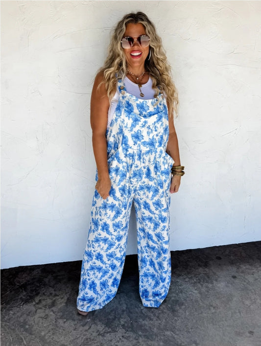 Blakeley Floral Boho Overalls(PREORDER)