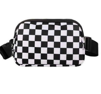 Small Checkered Belt Bag