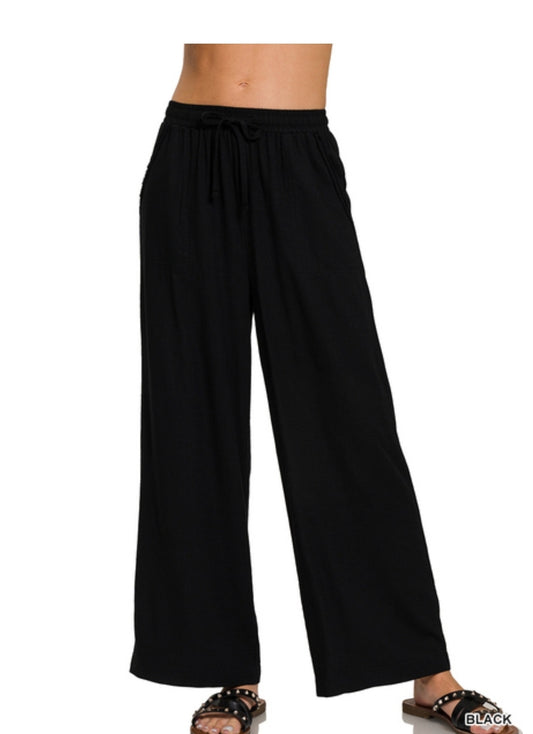 Drawstring Linen Pants