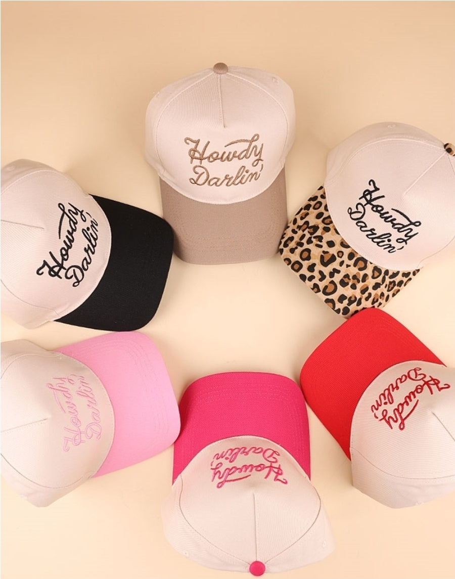 Howdy Darlin' or Howdy Honey Embroidered Hat
