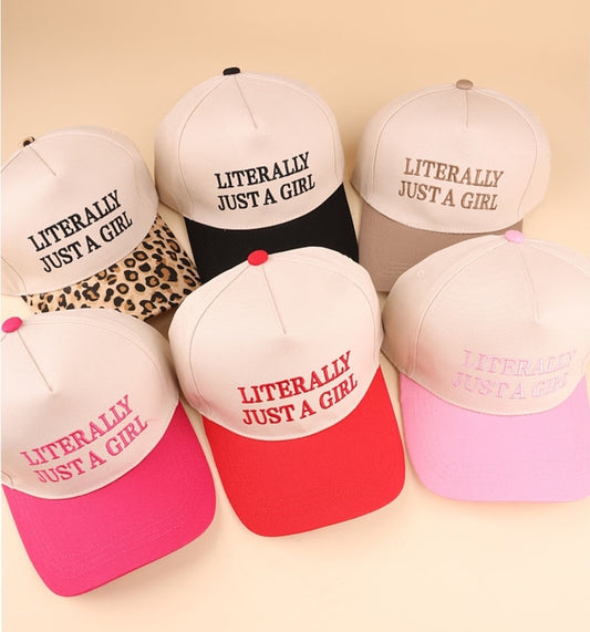Literally Just A Girl Embroidered Hat(WHOLESALE)