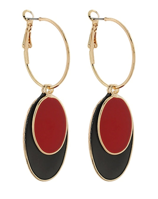Gameday: Oval Dangle Hoops(PREORDER)