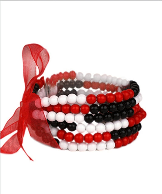 Gameday: 6 Row Bead Stackable Bracelet(PREORDER)