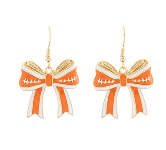 Gameday: Ribbon Enamel Drop Earrings(PREORDER)