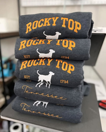 Embroidered Rocky Top Tennessee Crewneck