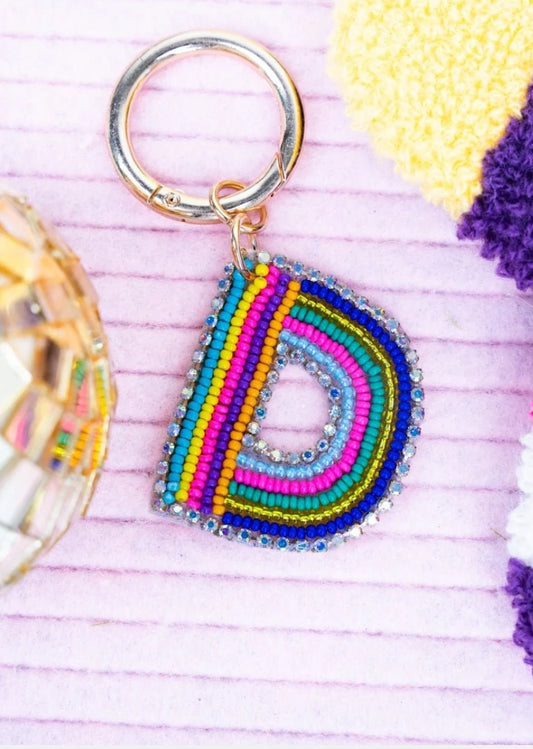 Color Your World Initial Keychain