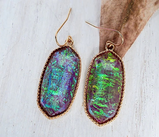 Lorelei Purple Opal Earrings
