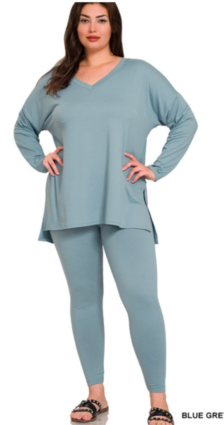 Brushed Microfiber Vneck Set(PREORDER)