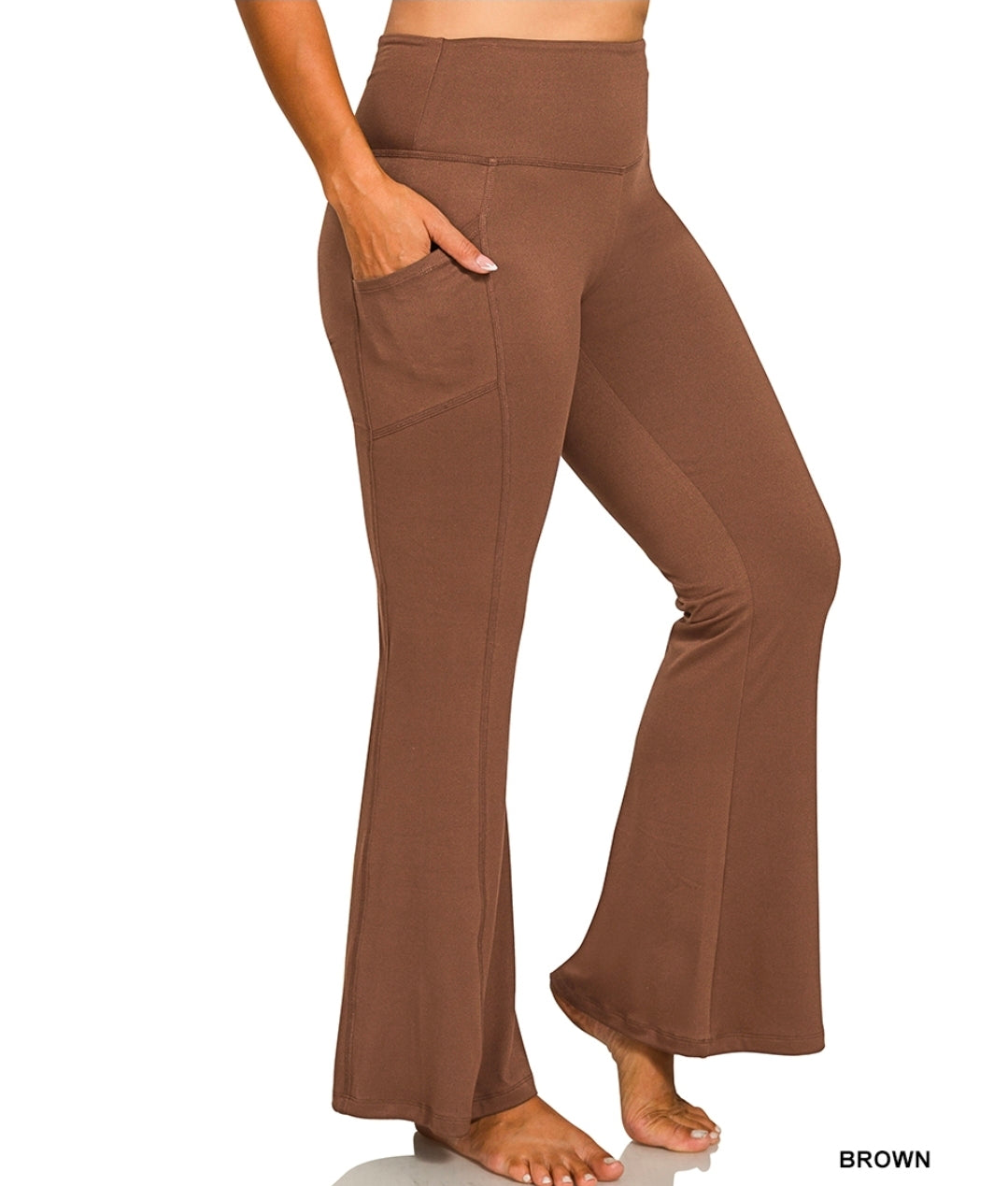 BRUSHED DTY MICROFIBER FLARE LEGGINGS