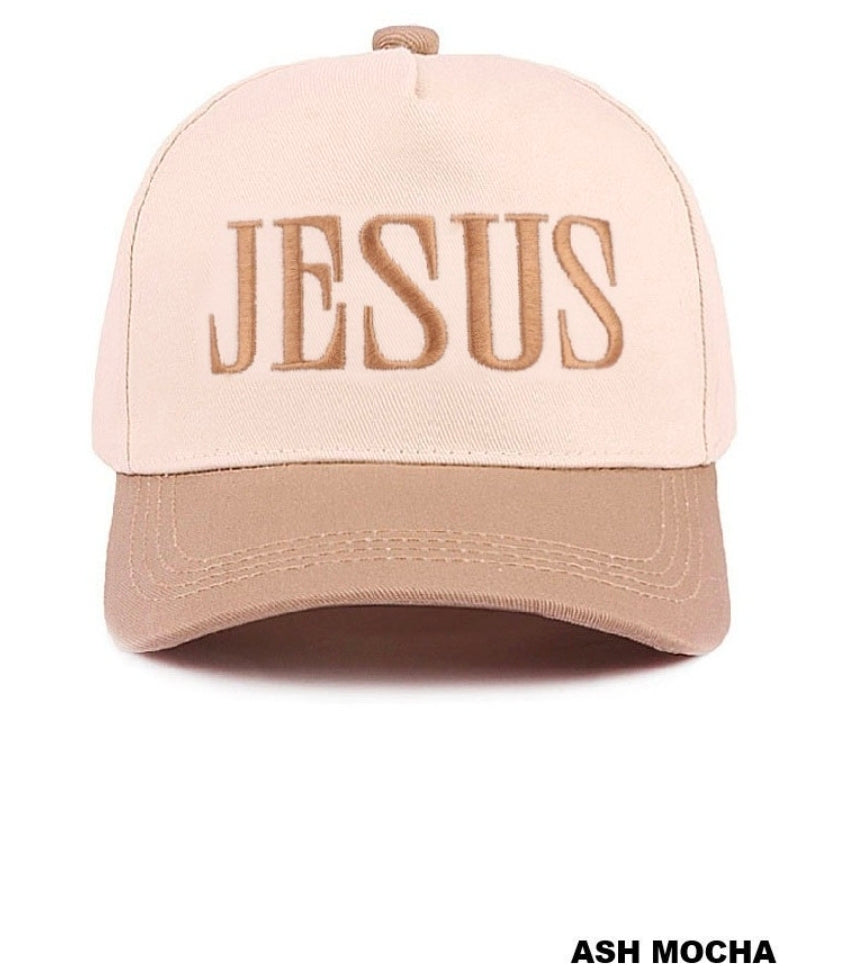 JESUS TWO TONE CANVAS COTTON CAP