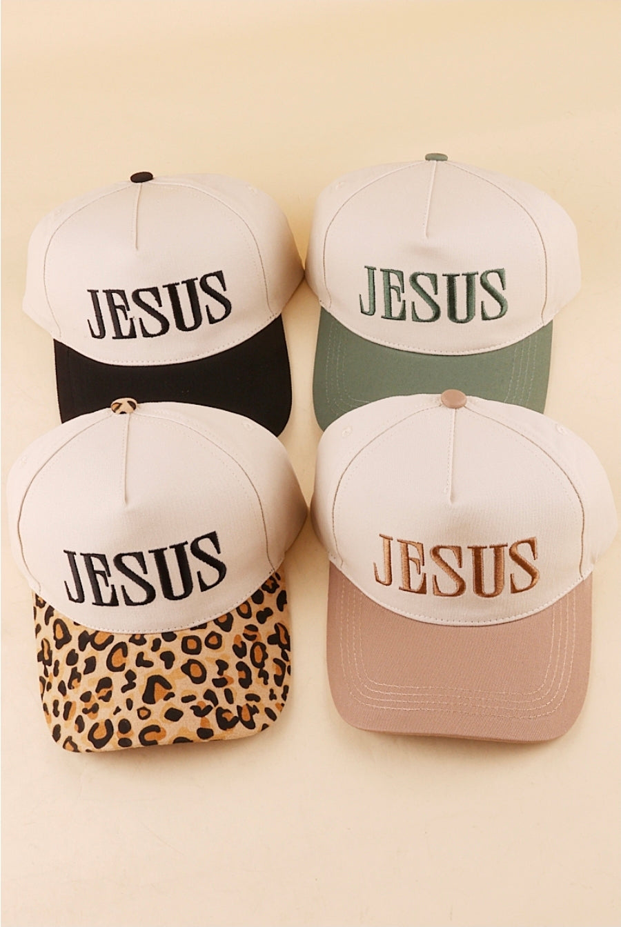 JESUS TWO TONE CANVAS COTTON CAP