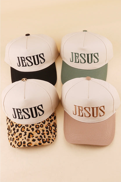 JESUS TWO TONE CANVAS COTTON CAP