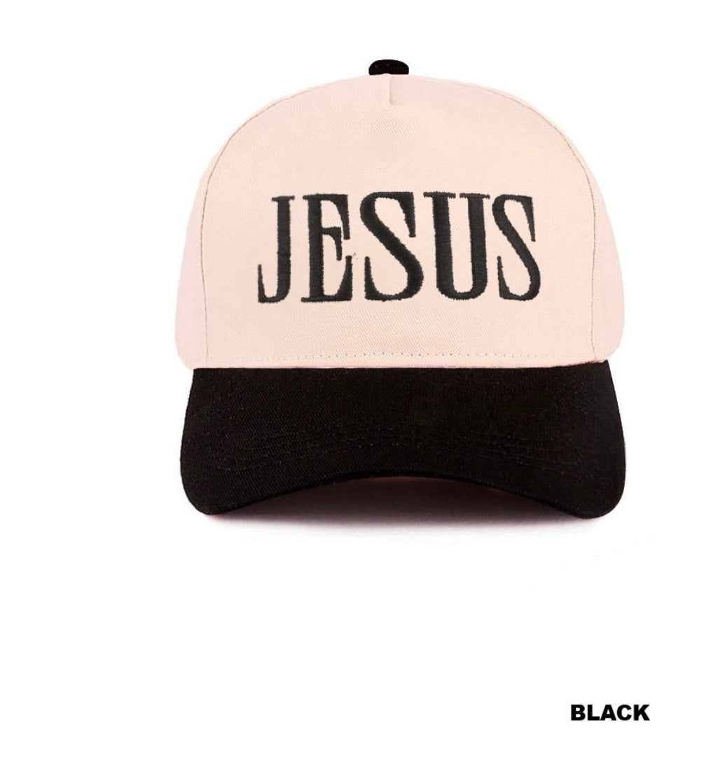 JESUS TWO TONE CANVAS COTTON CAP
