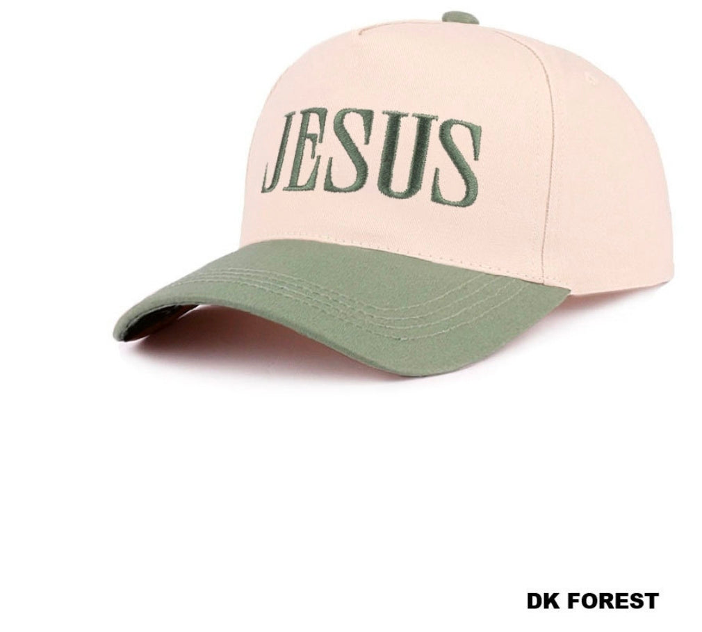JESUS TWO TONE CANVAS COTTON CAP