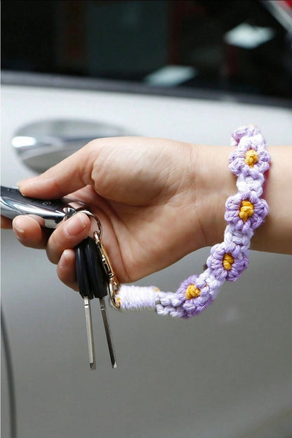 DAISY FLOWER WRISTLET KEYCHAIN