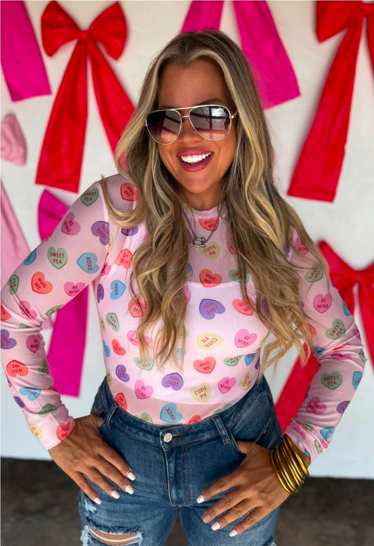 Blakeley Valentine's Day Mesh Tops