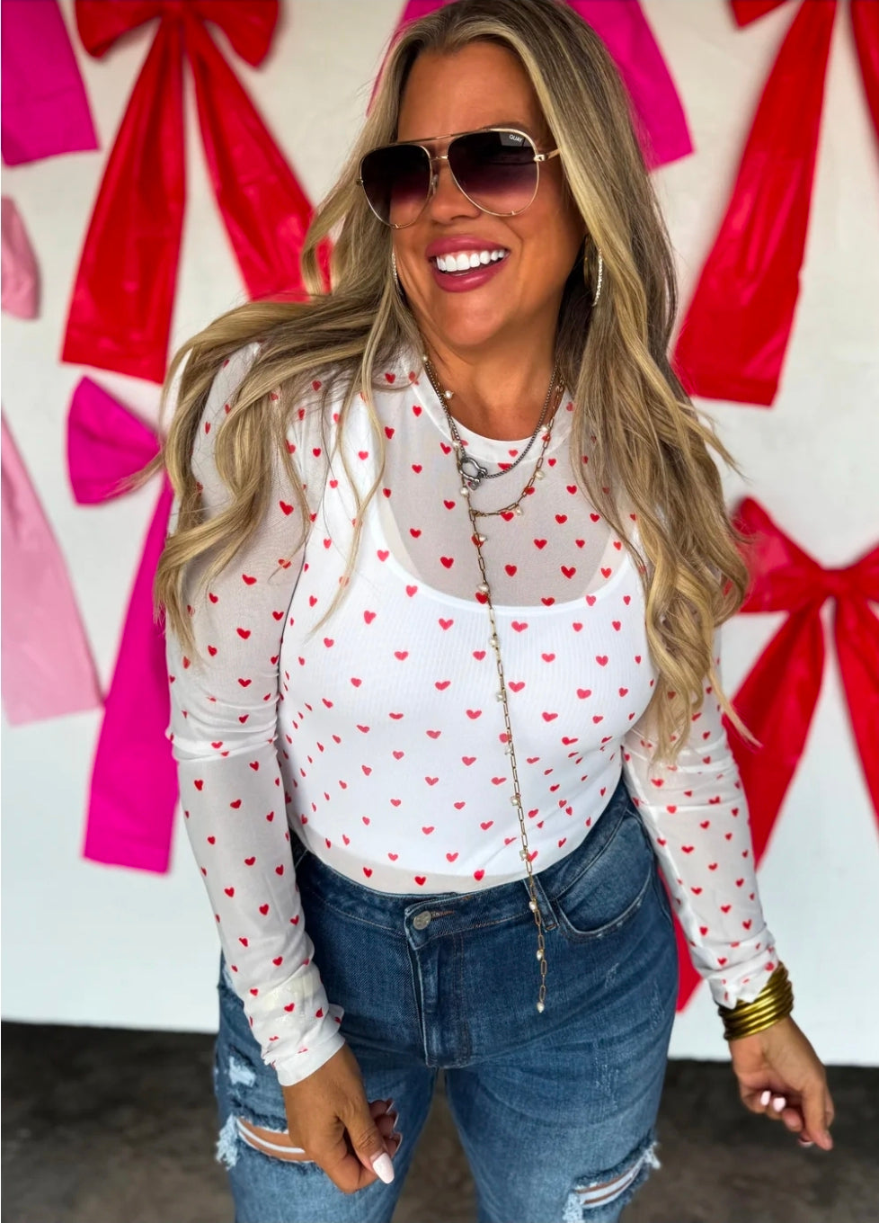 Blakeley Valentine's Day Mesh Tops