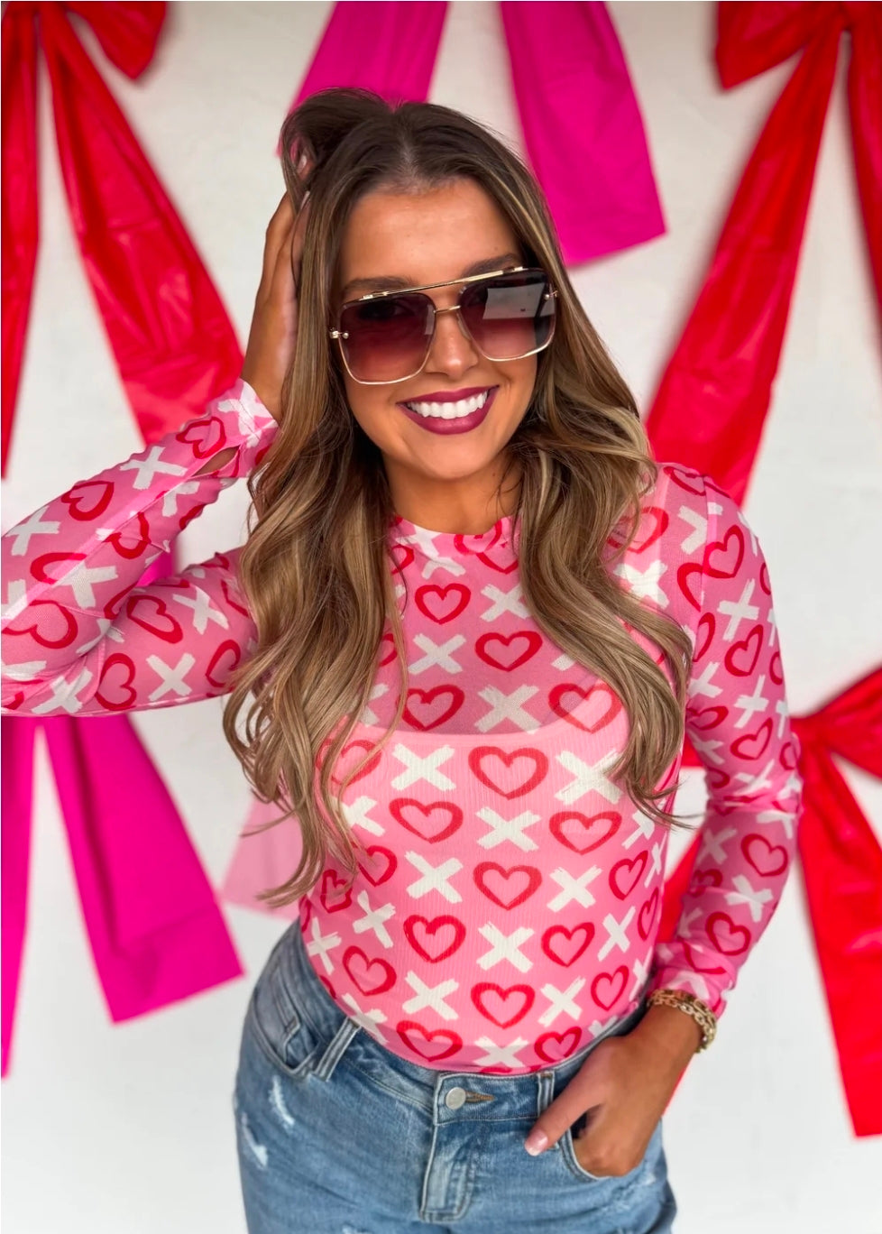 Blakeley Valentine's Day Mesh Tops