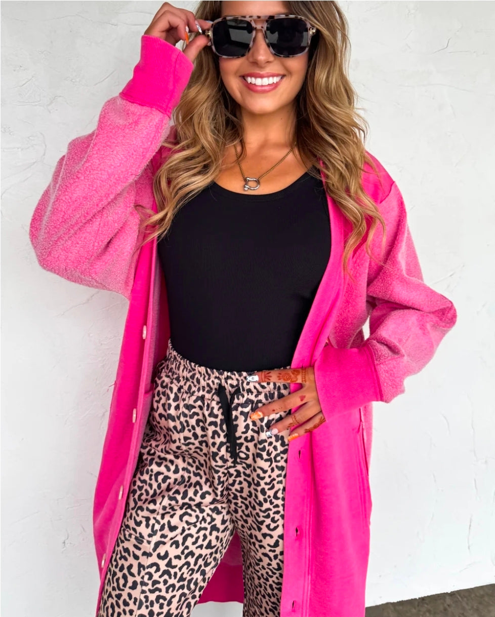 Spring Desi Sweatshirt Cardigan(PREORDER) Sage Green and Lavender in Stock in OS and PS