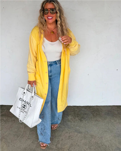 Spring Desi Sweatshirt Cardigan(PREORDER) Sage Green and Lavender in Stock in OS and PS