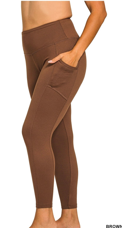 Wide Waistband Buttersoft Leggings with pockets