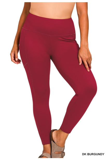 Wide Waistband Buttersoft Leggings with pockets
