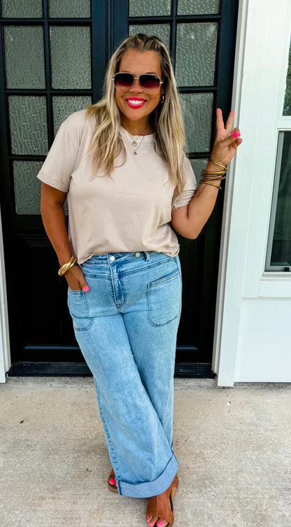 CLOVER FRONT POCKET JEANS