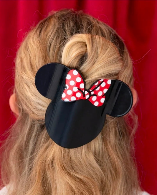 Minnie Mouse Shaped Teletie Flat Hair Clip