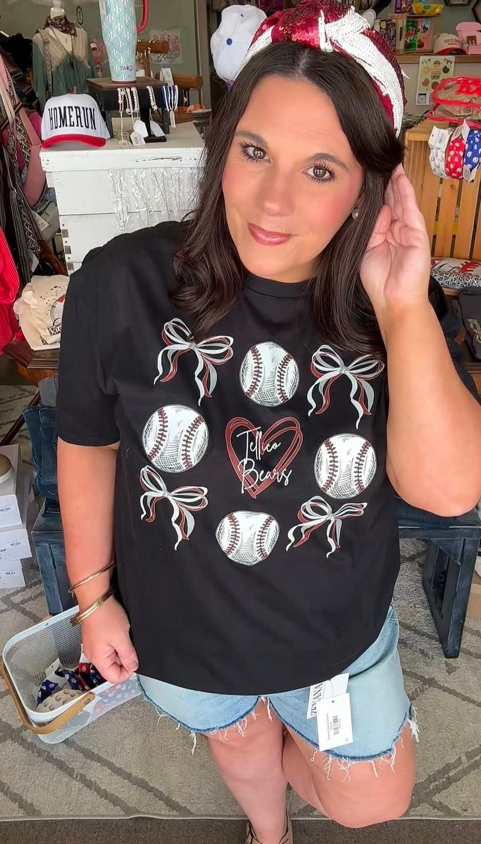 Tellico Bears Baseball Bow Collage Tee(PREORDER) TAT-7/10 bd