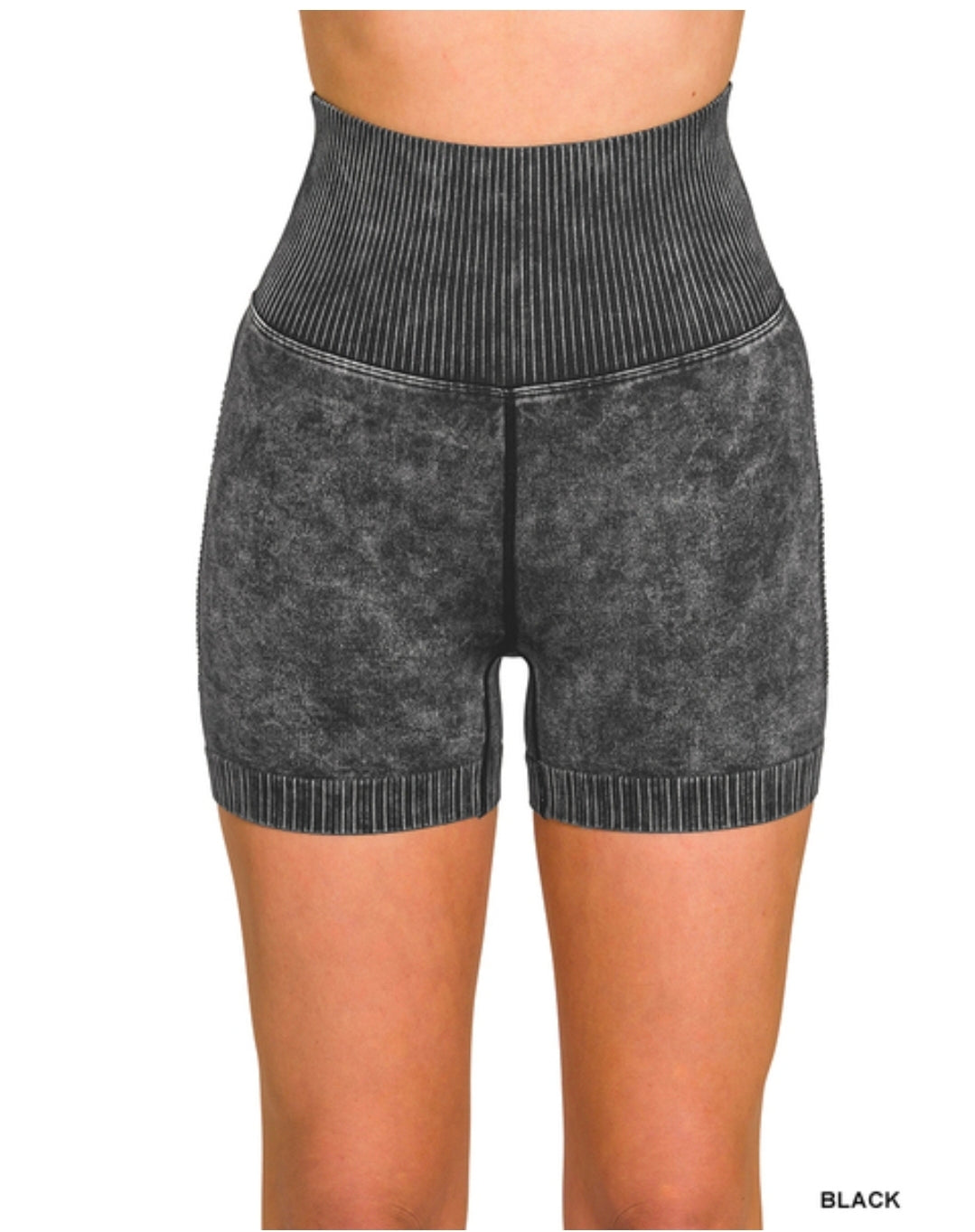 Washed Seamless High Waist Shorts