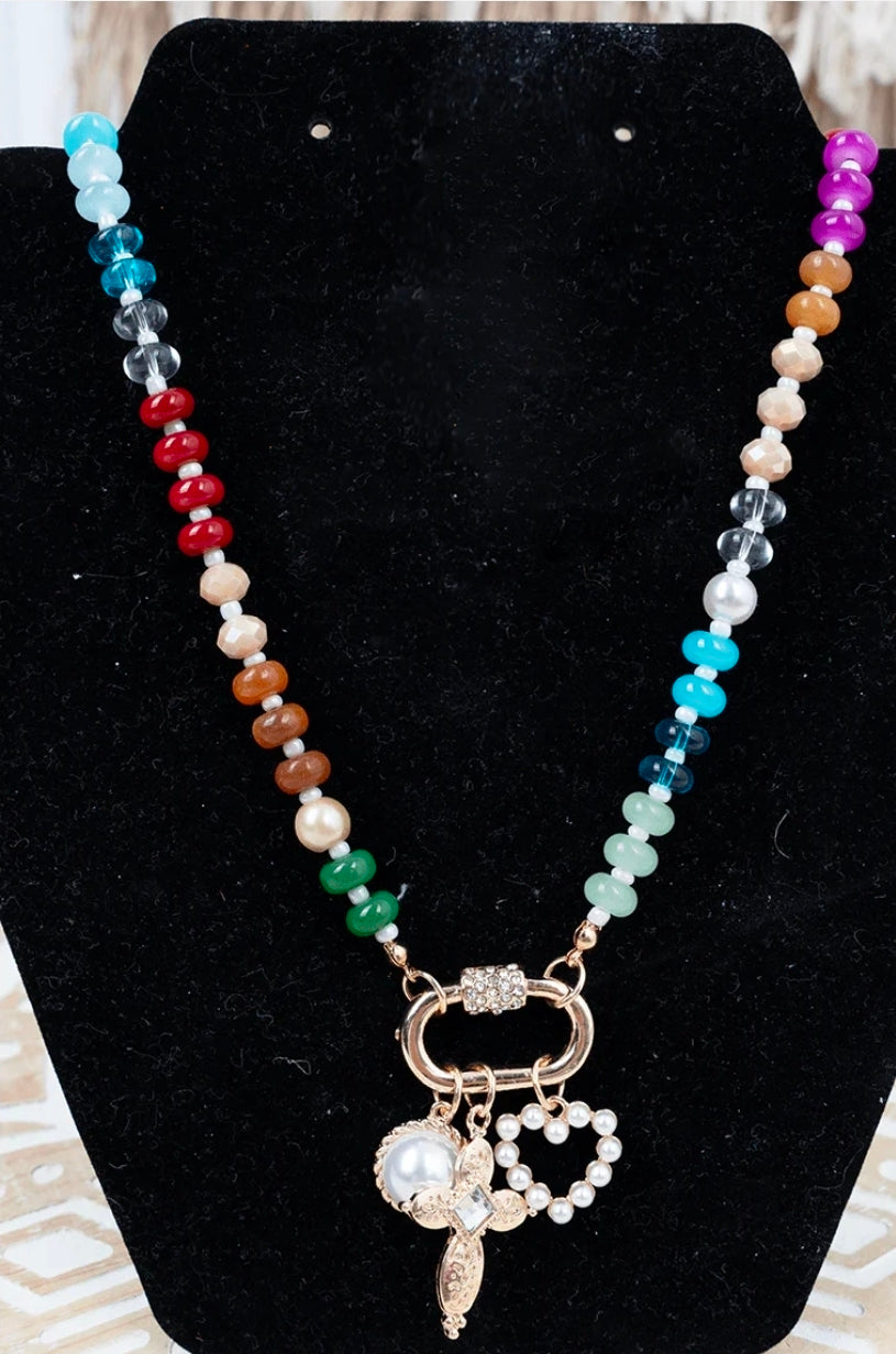 Love & Faith Multi-Color Beaded Necklace