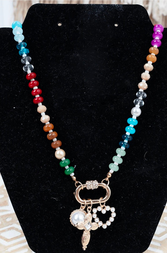 Love & Faith Multi-Color Beaded Necklace