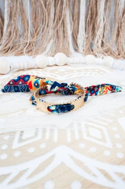 Twist Scarf Goldtone Cuff Bracelet