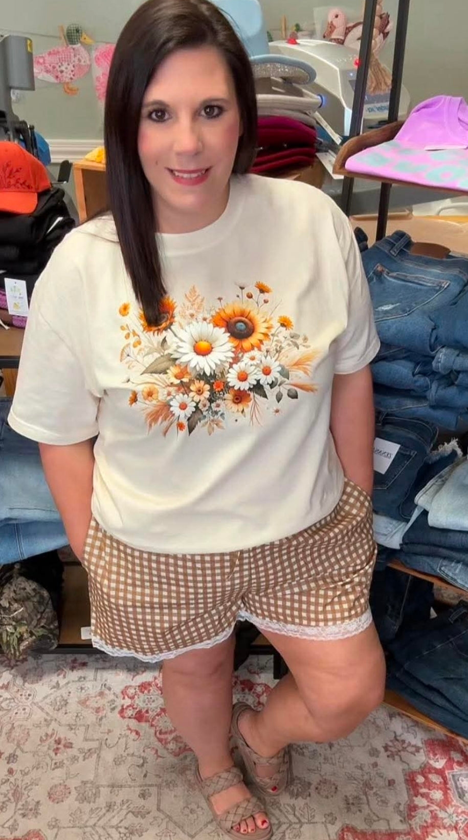Neutral Floral Boquet Tee(PREORDER)