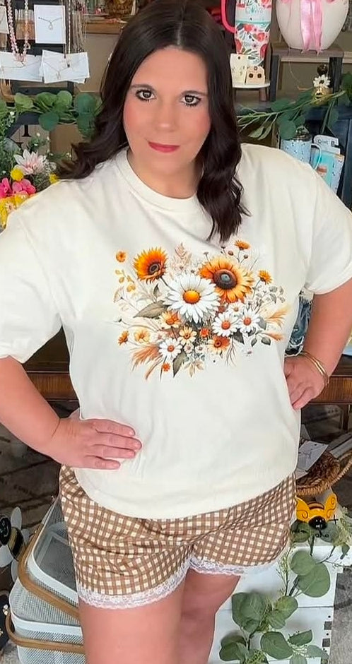 Neutral Floral Boquet Tee(PREORDER)